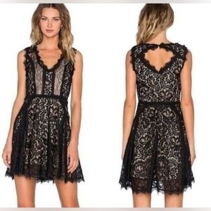 New! With tags Heartloom black lace Sienna fit & flare dress XS